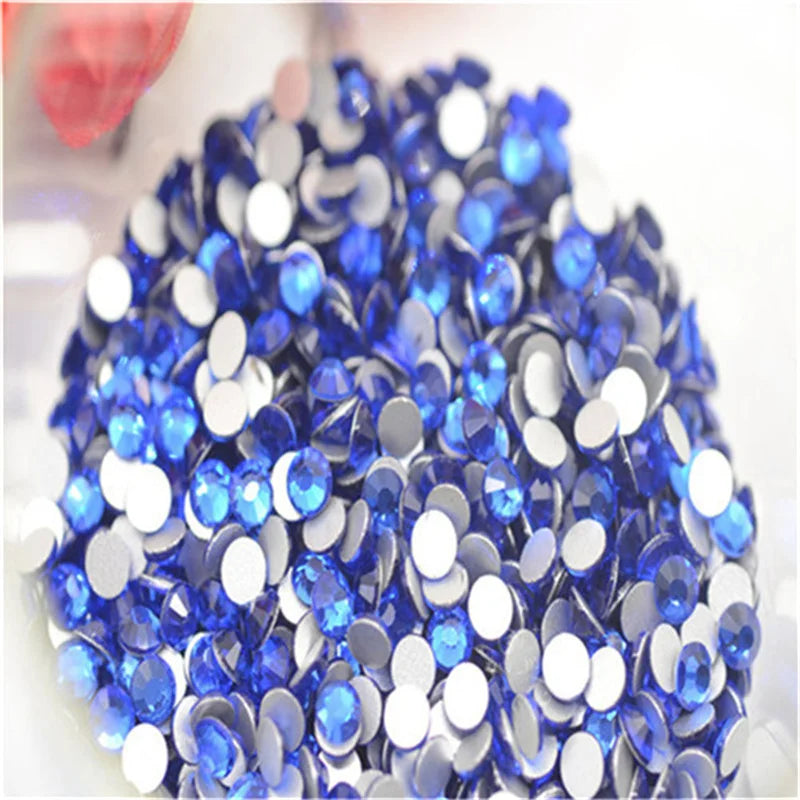 Nail Art Decorations Rhinestones  Glitter Gems Multicolored FlatBack glue on Non Hotfix