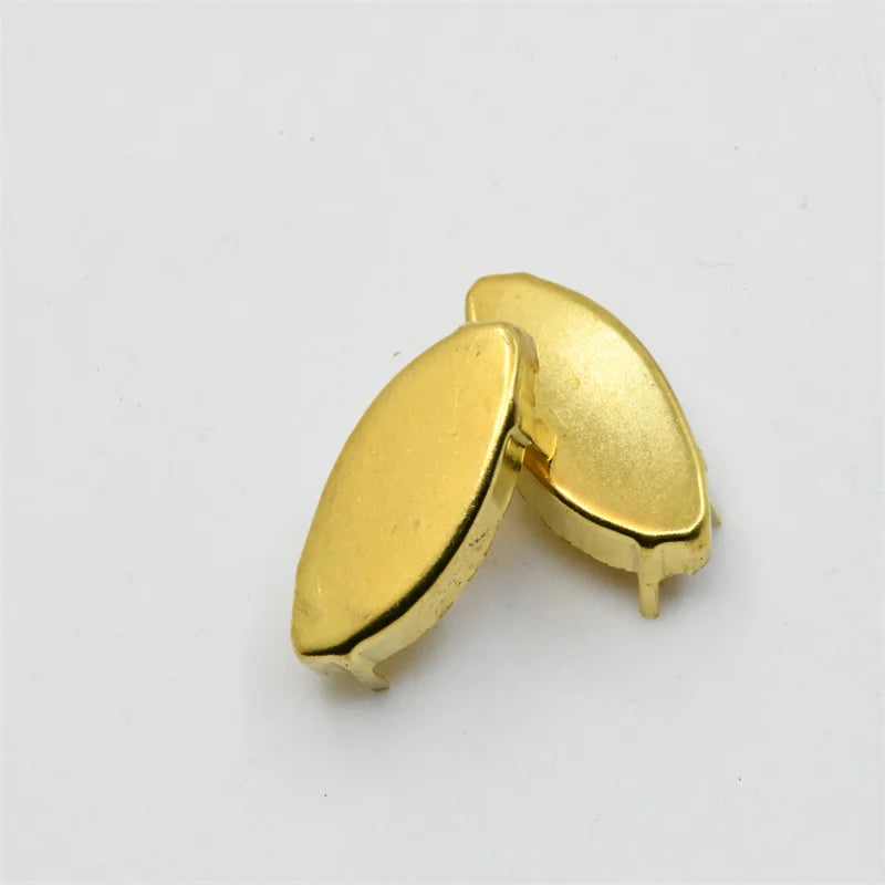 Brass setting NO Holes Strong Claw Setting  for Jewels Soldering  Teardrop oval navett round