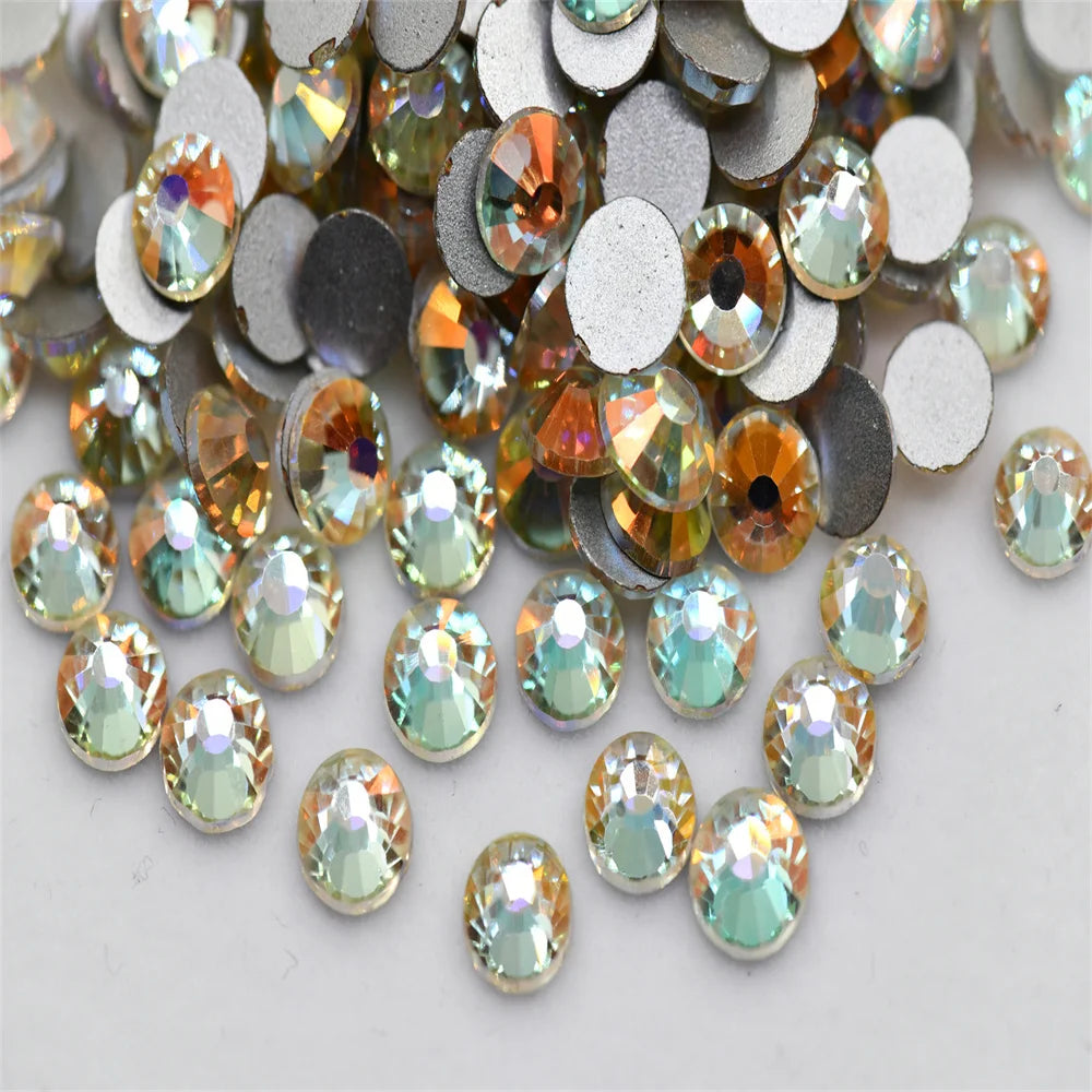 NEW color crystal flat back rhinestone Nail Art Decorations Glitter Gems стразы для рукоделия glue on none hotfix