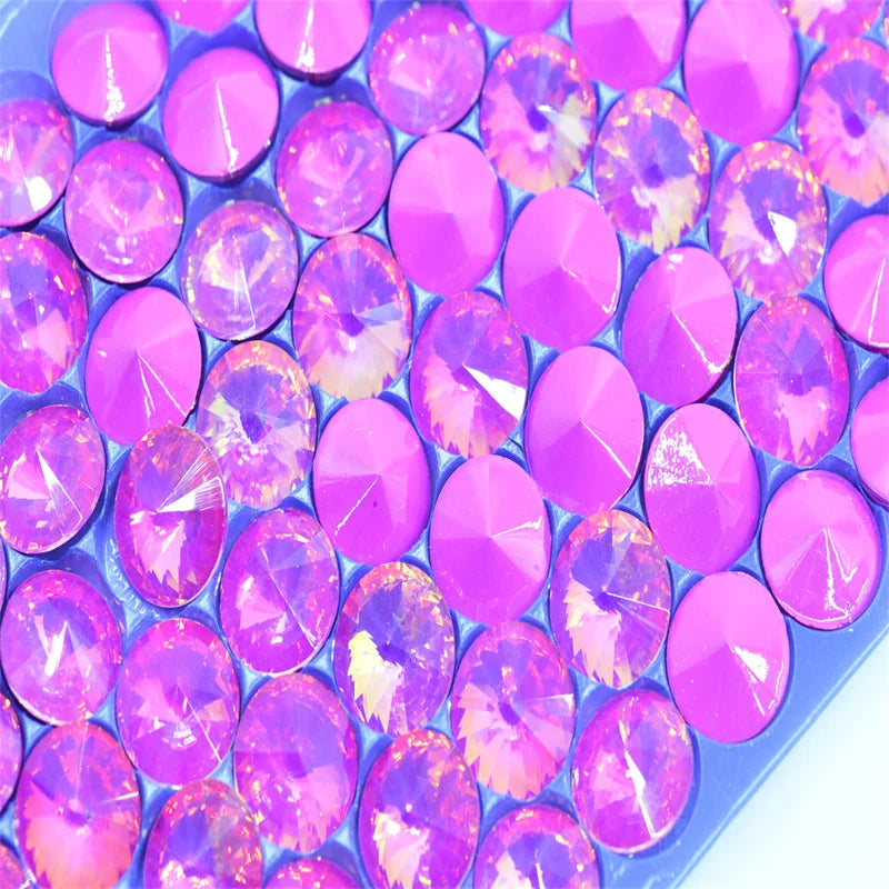 NEW  color Purple mist Glass Pointback  rhinestones crystal stones to make crafts  Jewelry Making