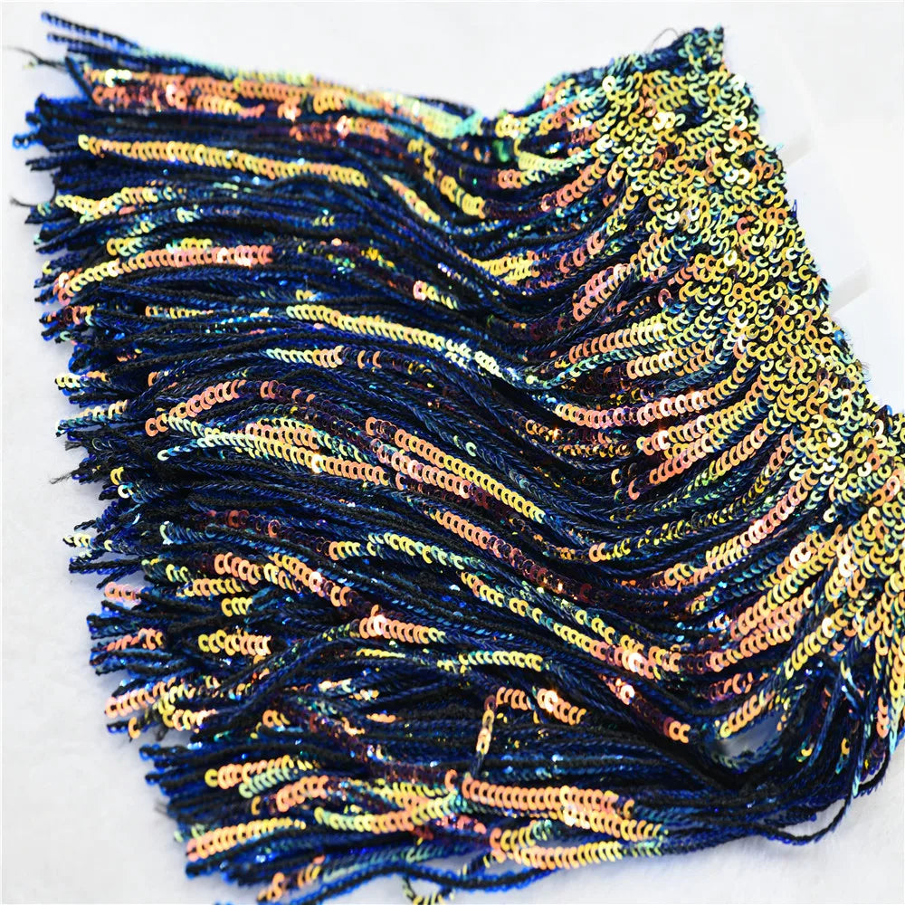 17cm Laser Tassel Fringe trim lace  fabrics for show clothes crafts making dress skirt decoration