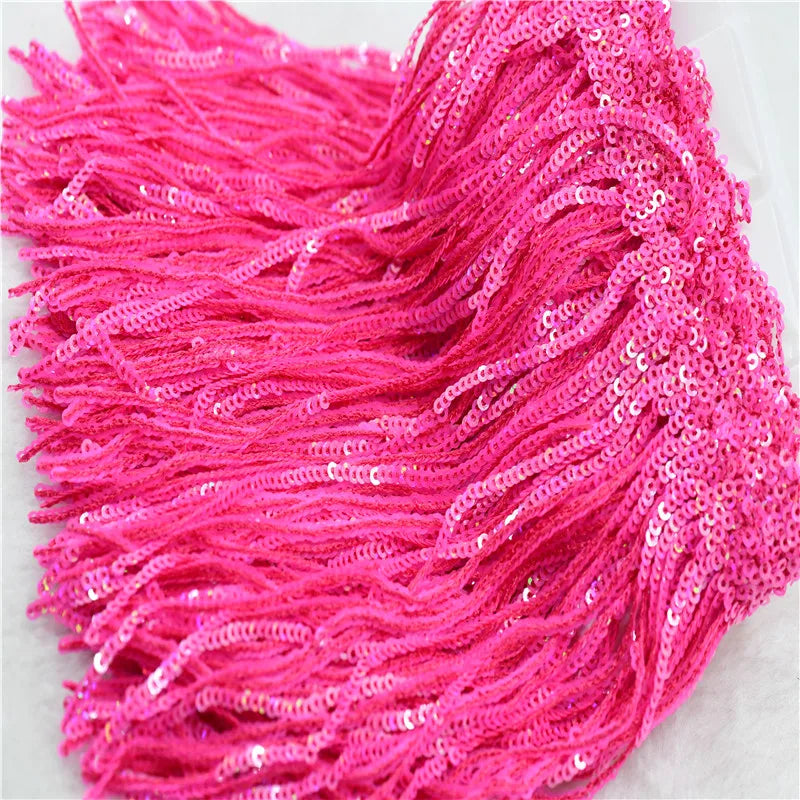 1 yard sequins Tassel Fringe for sewing in clothes decorative trimmings 17cm