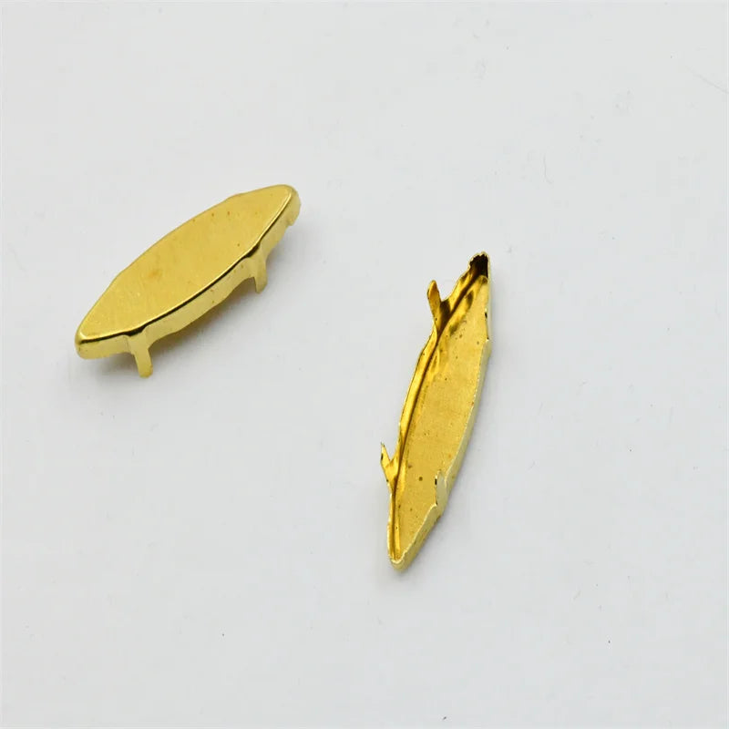 Brass setting NO Holes Strong Claw Setting  for Jewels Soldering  Teardrop oval navett round