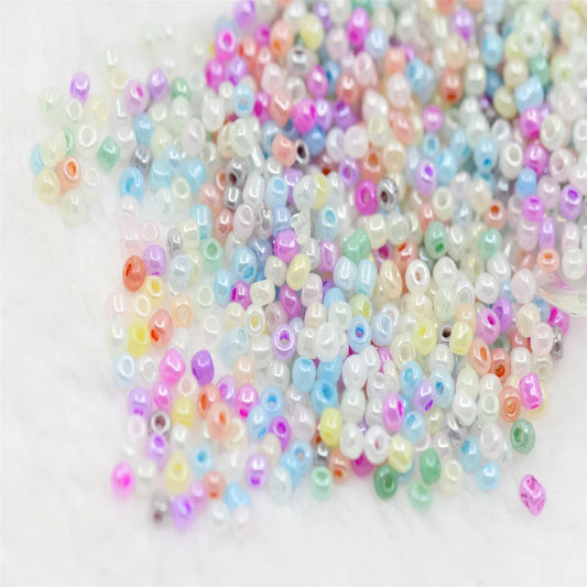 450g  3MM Candy Cream Color Round Hole Beads Czech Glass Sand Beads For Handmade Jewelry Making DIY Accessories Bulk Wholesale