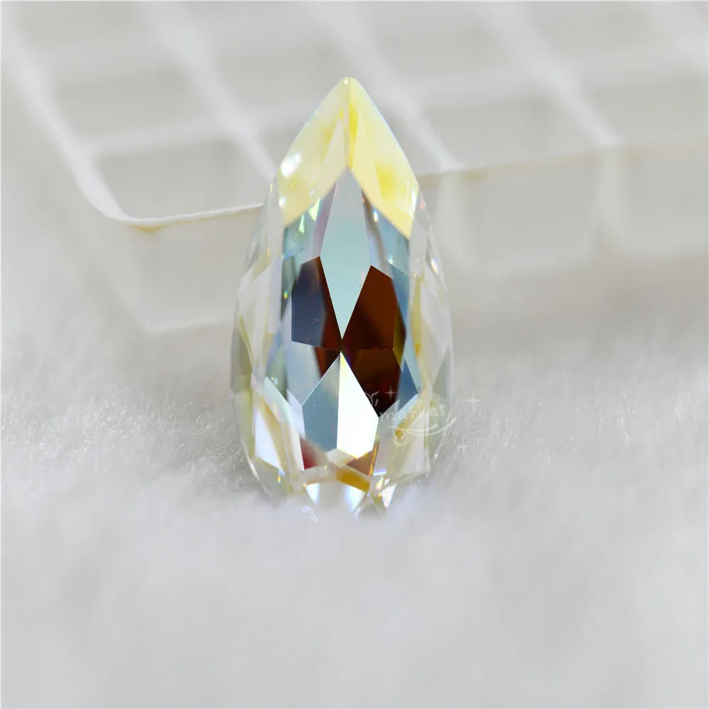 K9 LT crystal ab Rhinestones Pointback beads crafts  Jewelry Making Rivoli Teardrop strass stones