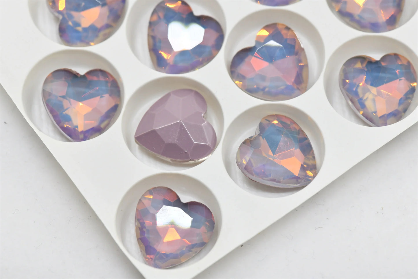 Jelly Glass Stone 16x16mm Heart crystal glass stone Jewels point back18pcs