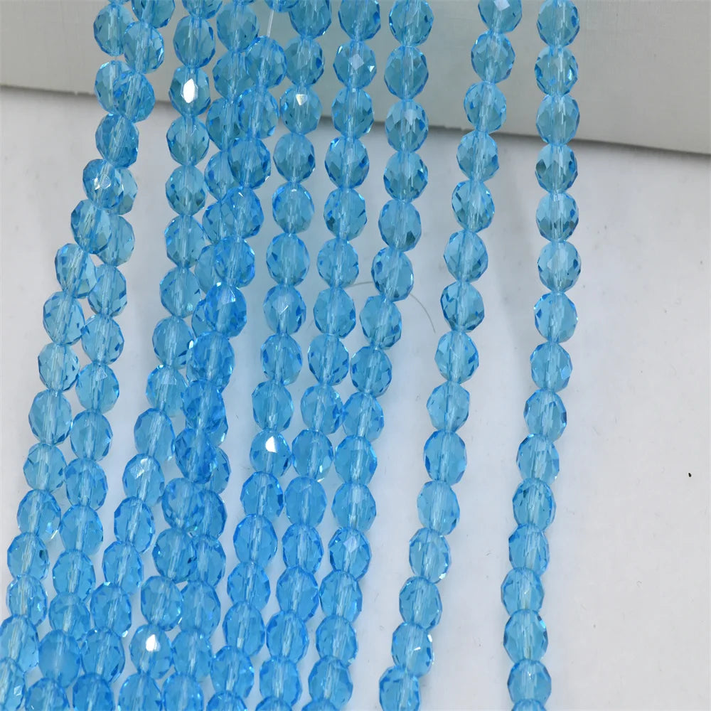 4mm 1200pcs 6mm850pcs Austria Crystal Beads Faceted Glass Loose Spacer Wholesale Beads For DIY Jewelry Making