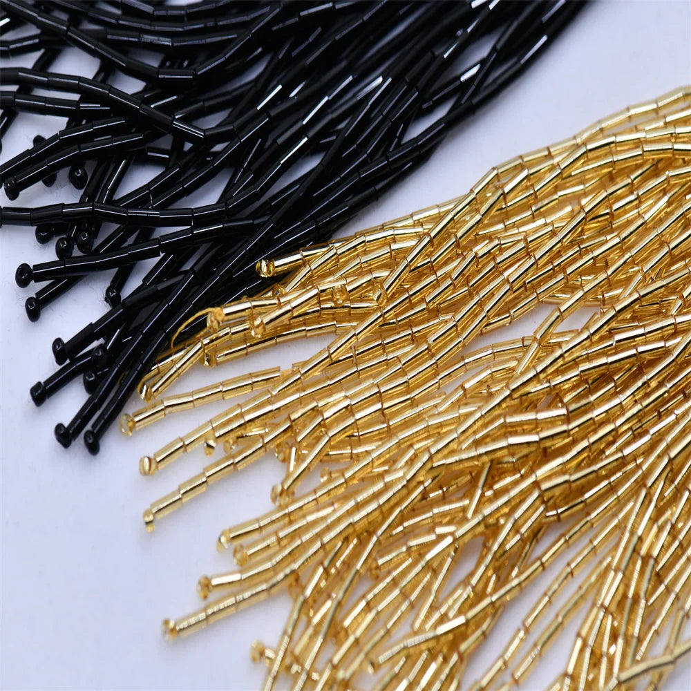 15cm wide 1 bundle gold silver black Individual Beaded Tassel Fringe Costume Crafts  fringes for sewing in clothes by Strand