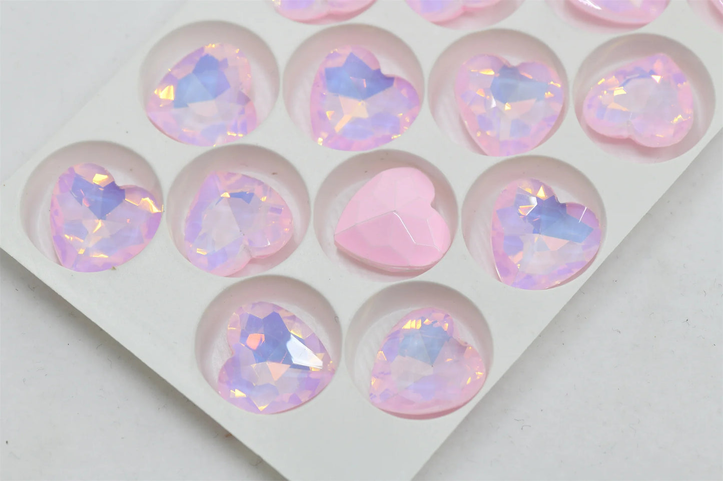 Jelly Glass Stone 16x16mm Heart crystal glass stone Jewels point back18pcs