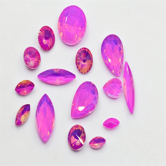 NEW  color Purple mist Glass Pointback  rhinestones crystal stones to make crafts  Jewelry Making