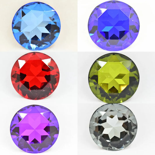 12pcs 50mm large beads Crystal  Round Glass  big size Rhinestones Jewels Making dyed color  fancy stones for diy