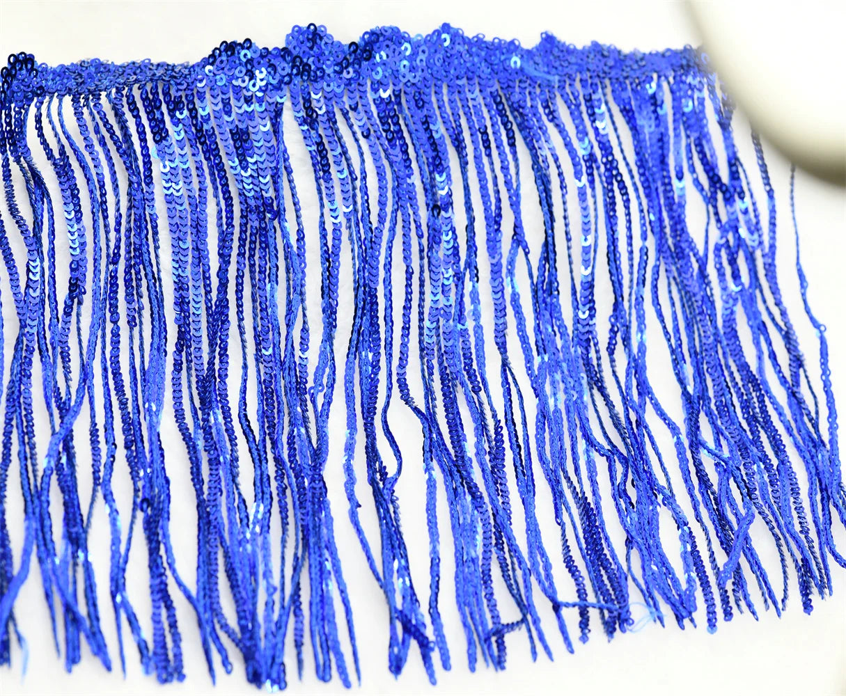 1 yard sequins Tassel Fringe for sewing in clothes decorative trimmings 17cm