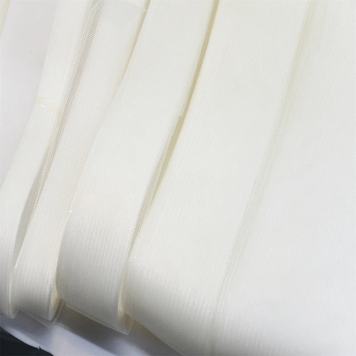 CLear white color Soft  hard Crinoline for wedding dress horsehair braid Polyester Mesh Fabric  crinolina clothing accessories