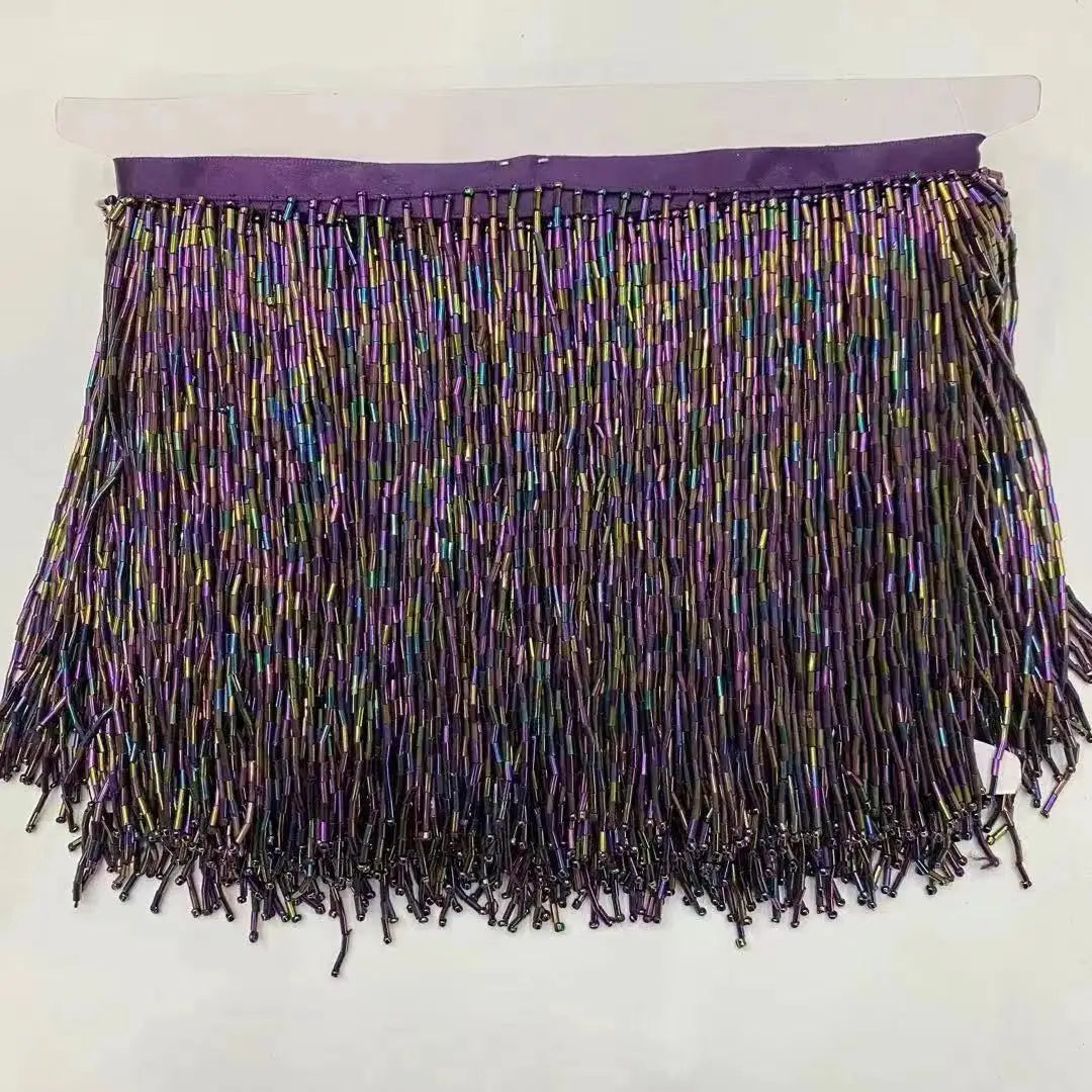 15cm Beaded Tassel Fringe  Handmde trimming for costumes dress crafts sew on