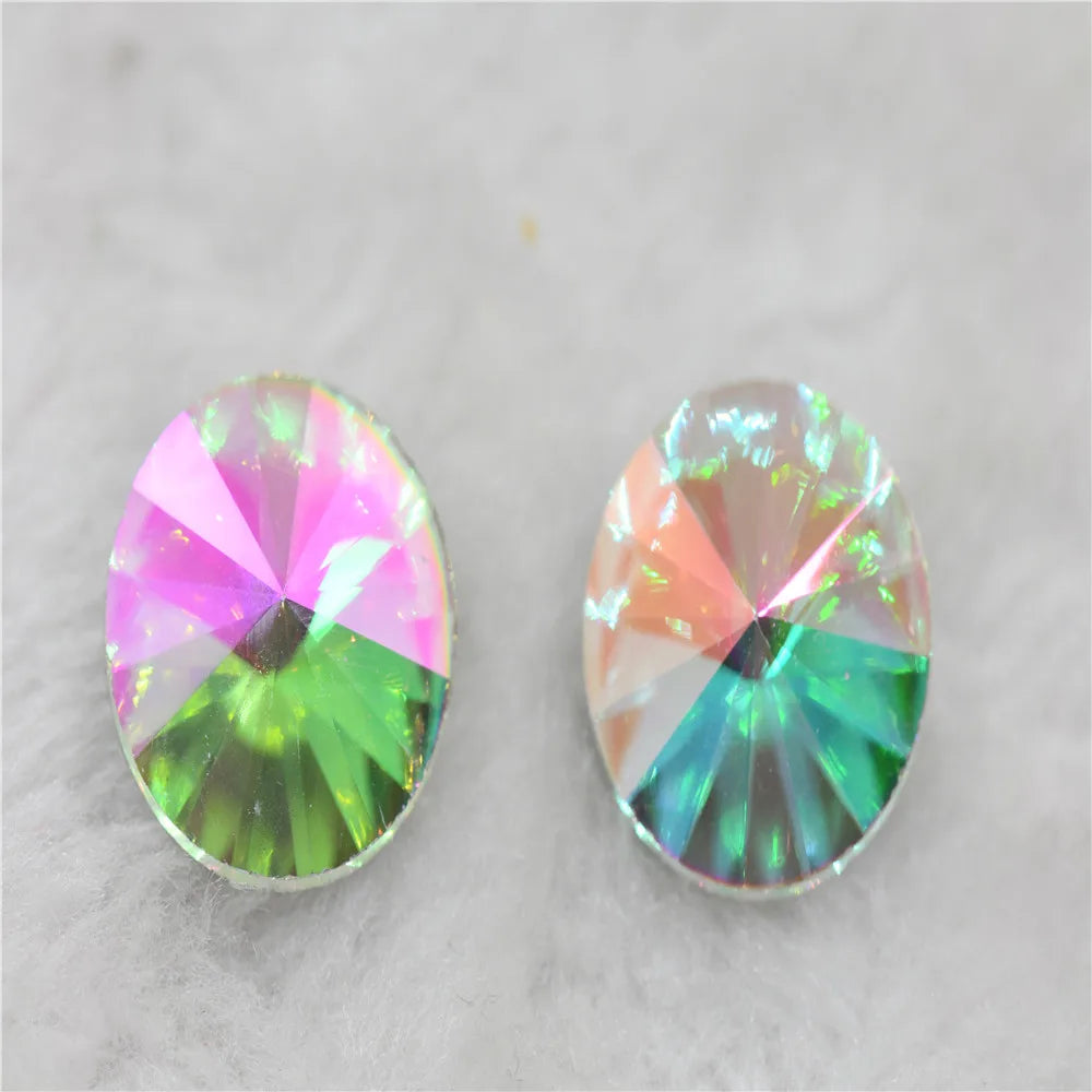 Drop rhinestones Luminous green XC crystal stones to make crafts nails glue on Glass Pointback gems Jewelry Making  Water Lily