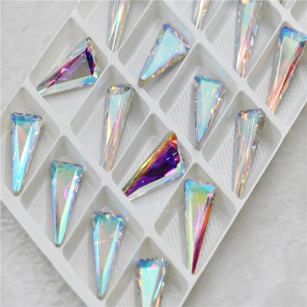 tower shape11mmx22mm Craft Gems crystal Rhinestone Strass pointback dress  Rhineston decoration glue on glues