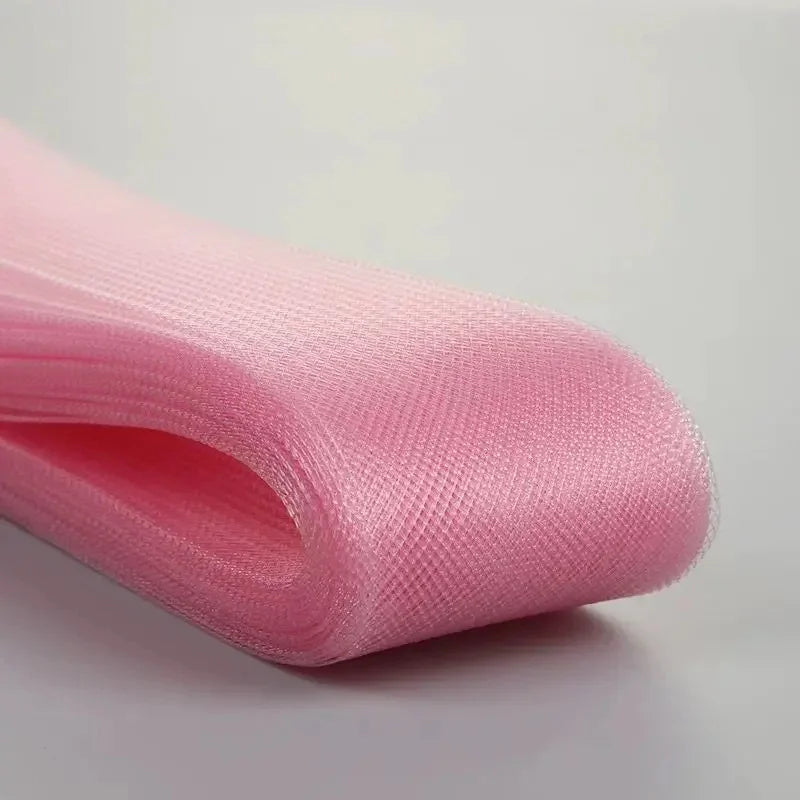 pink rose series Soft  Crinoline for wedding dress horsehair braid Polyester Mesh Fabric  crinolina clothing accessories