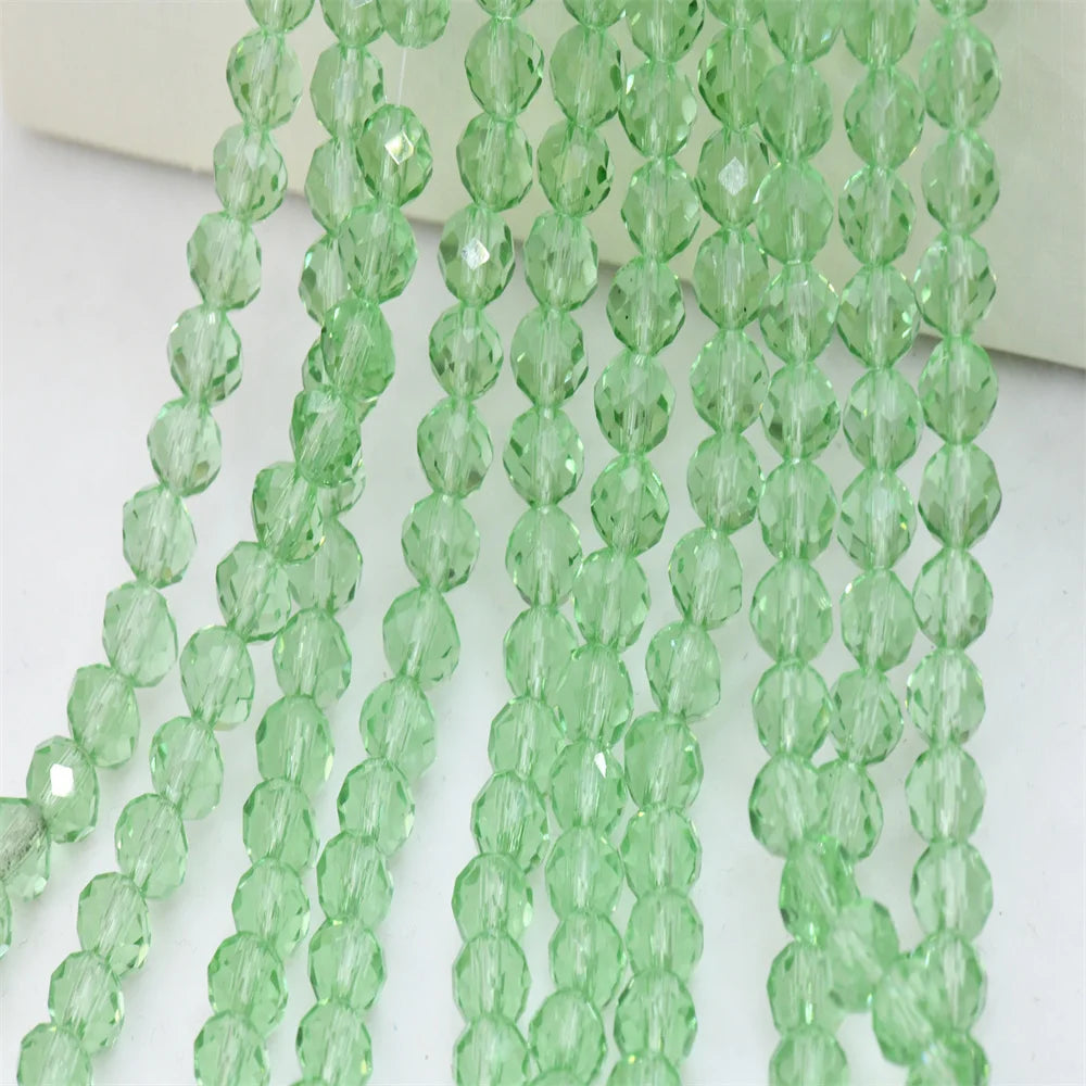 4mm 1200pcs 6mm850pcs Austria Crystal Beads Faceted Glass Loose Spacer Wholesale Beads For DIY Jewelry Making