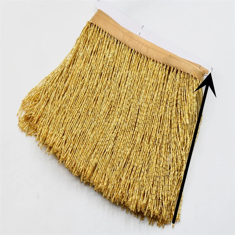 1 Yard 15cm Beaded Tassel Fringe for costumes dress crafts sew on DIY Accessories Home Textile Dance Ribbon