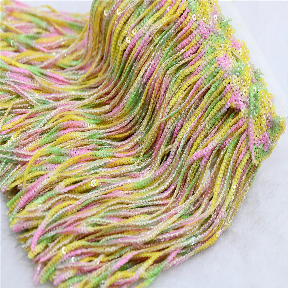 1 yard sequins Tassel Fringe for sewing in clothes decorative trimmings 17cm