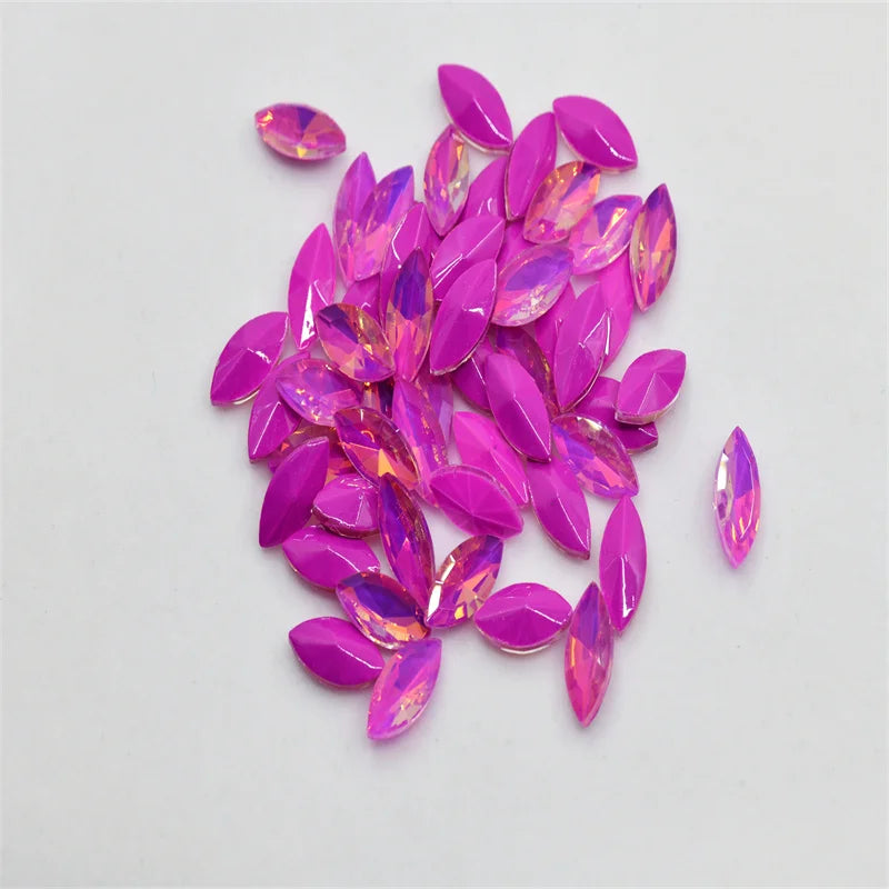 NEW  color Purple mist Glass Pointback  rhinestones crystal stones to make crafts  Jewelry Making