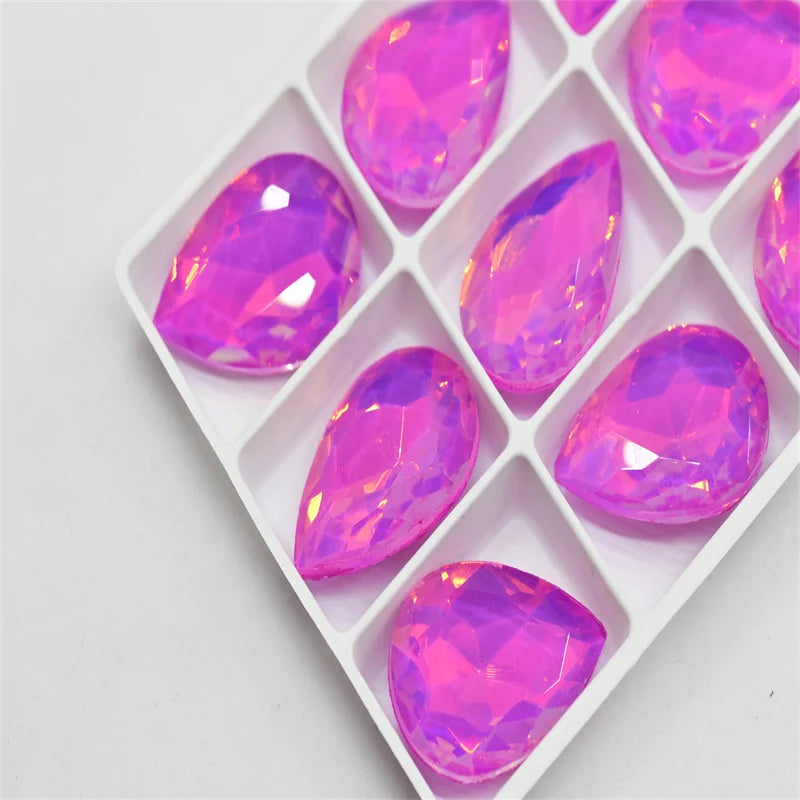 NEW  color Purple mist Glass Pointback  rhinestones crystal stones to make crafts  Jewelry Making