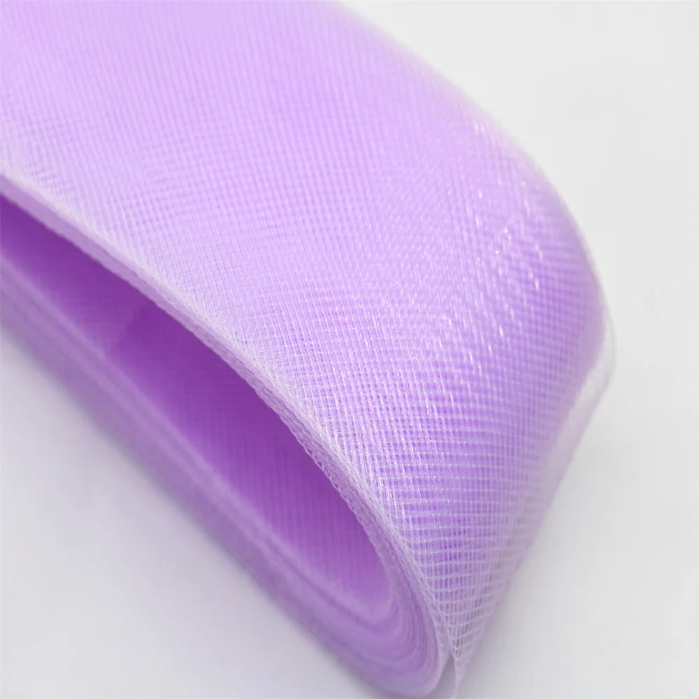 purple series Soft  Crinoline for wedding dress horsehair braid Polyester Mesh Fabric  crinolina clothing accessories