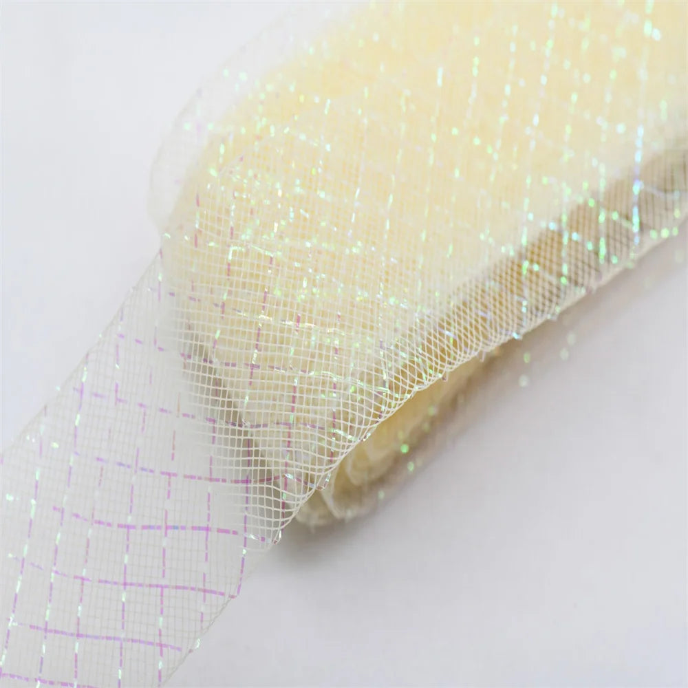 4.5cm 7cm Elasticity Crinoline with silk thread  horsehair braid Mesh Fabric Soft Polyester Wedding Dress skirt making crafts