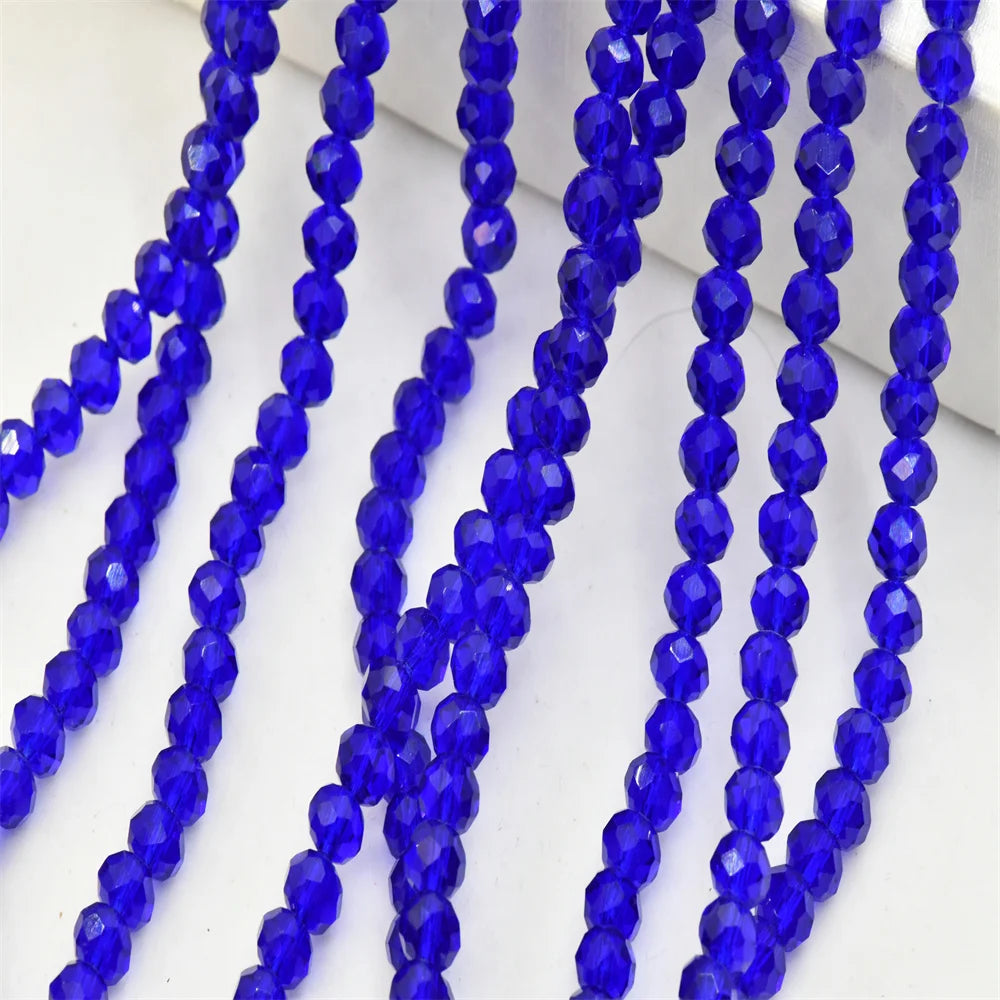 4mm 1200pcs 6mm850pcs Austria Crystal Beads Faceted Glass Loose Spacer Wholesale Beads For DIY Jewelry Making