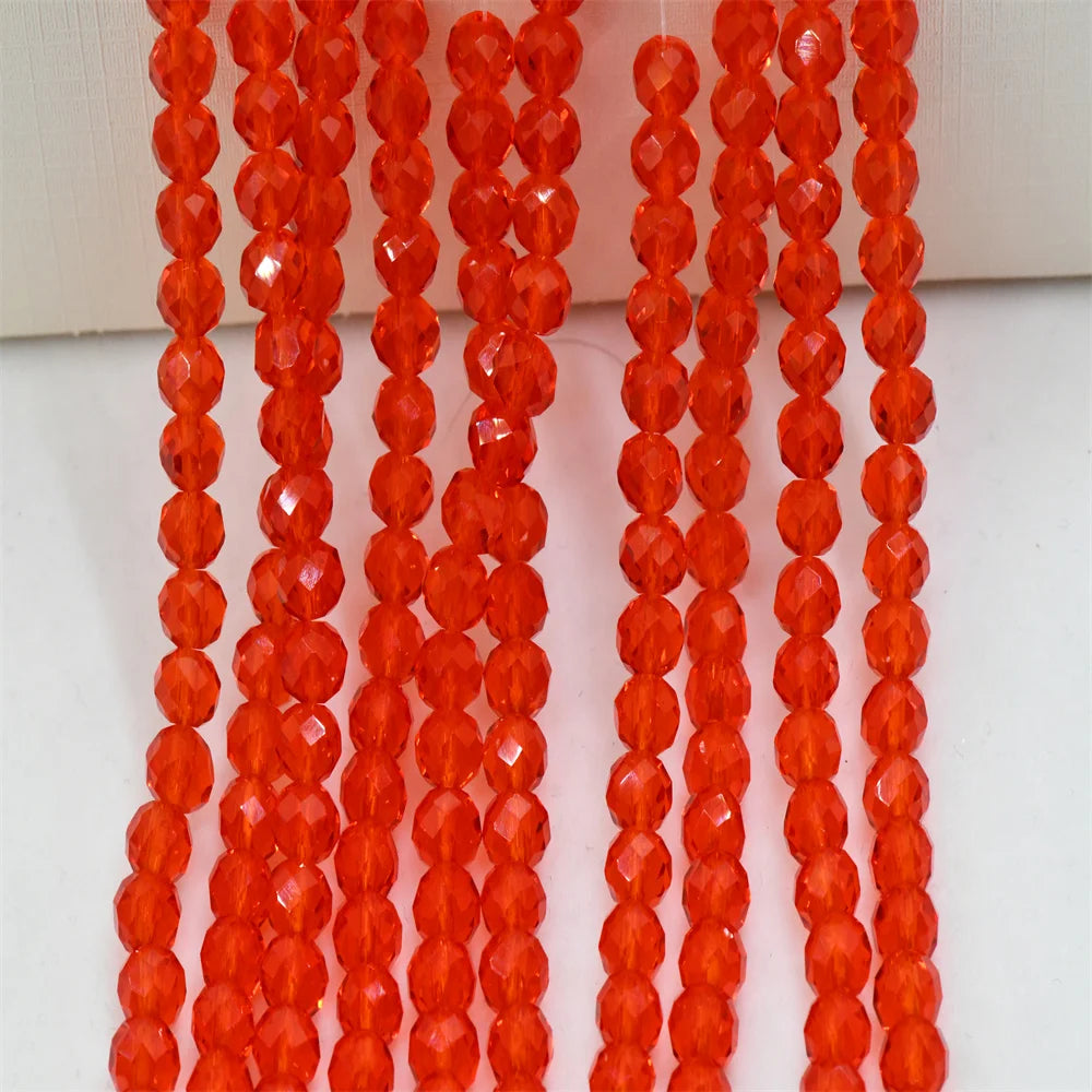 4mm 1200pcs 6mm850pcs Austria Crystal Beads Faceted Glass Loose Spacer Wholesale Beads For DIY Jewelry Making