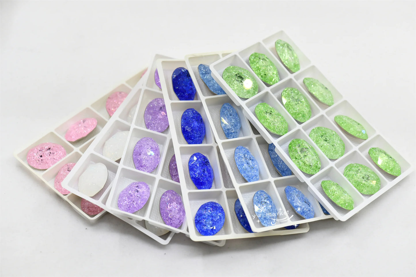 k9 ICE Crafts beads Jewelry Accessories oval shaped Glass Point Back