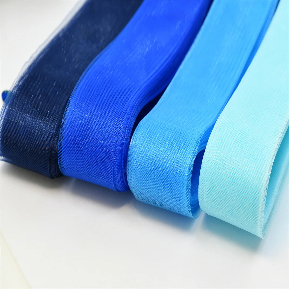 Blue series Soft  Crinoline for wedding dress horsehair braid Polyester Mesh Fabric  crinolina clothing accessories