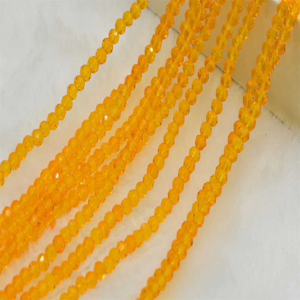 680pcs 10 strand Faceted Glass Crystal 4x6mm drum Crystal clear Bicone Beads Jewelry Making  DIY Needlework Accessories