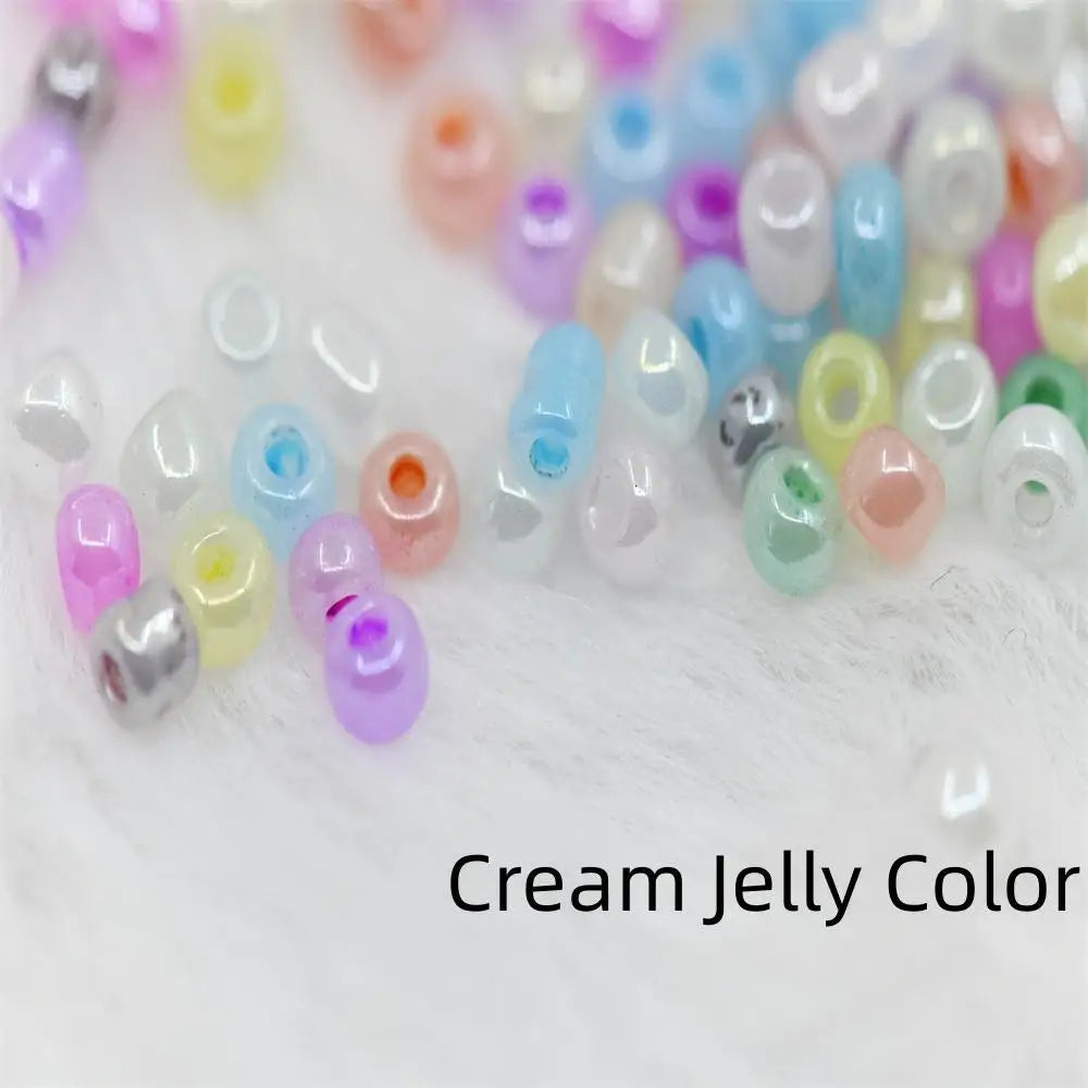 450g  3MM Candy Cream Color Round Hole Beads Czech Glass Sand Beads For Handmade Jewelry Making DIY Accessories Bulk Wholesale