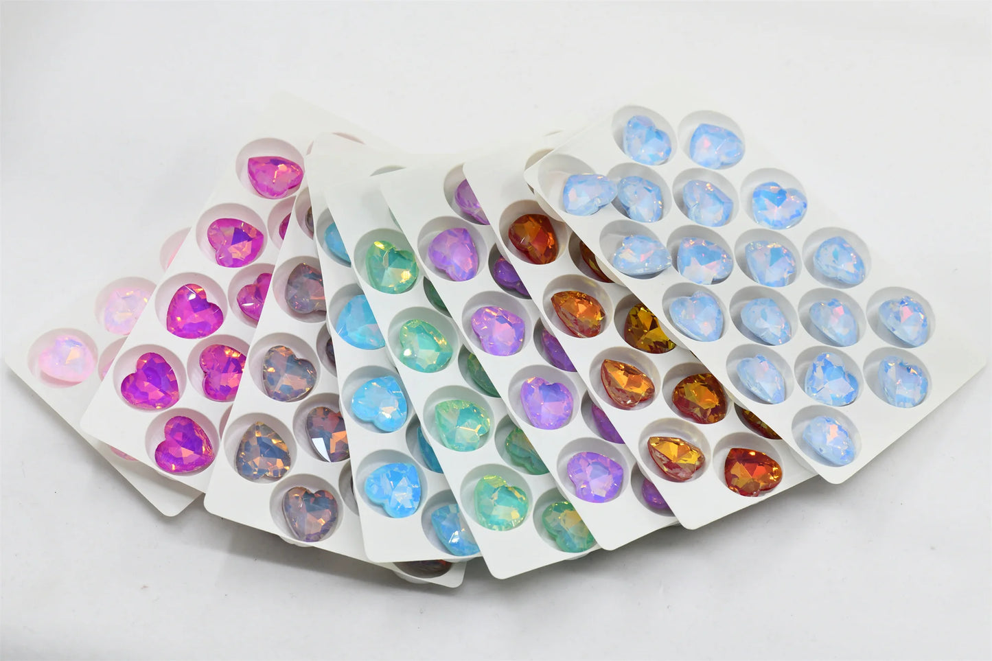 Jelly Glass Stone 16x16mm Heart crystal glass stone Jewels point back18pcs