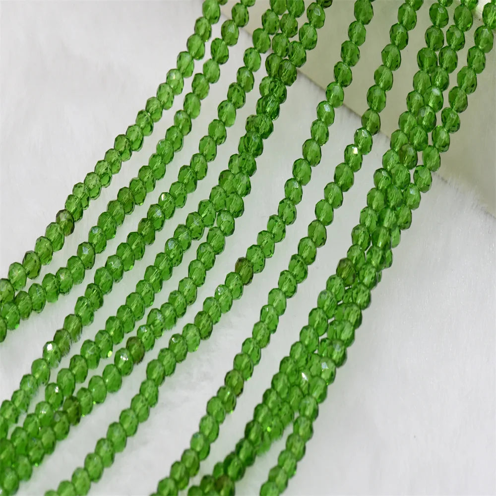 4mm 1200pcs 6mm850pcs Austria Crystal Beads Faceted Glass Loose Spacer Wholesale Beads For DIY Jewelry Making