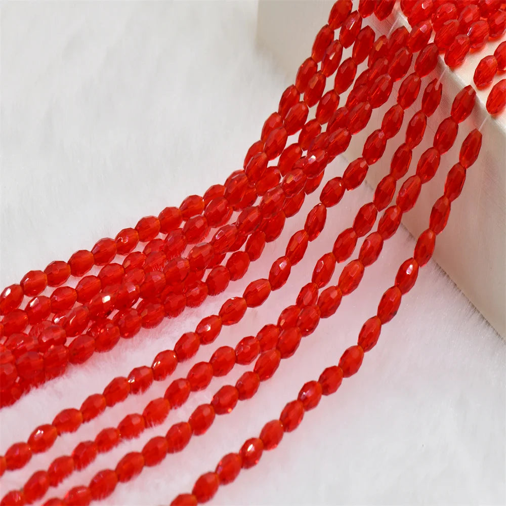 680pcs 10 strand Faceted Glass Crystal 4x6mm drum Crystal clear Bicone Beads Jewelry Making  DIY Needlework Accessories