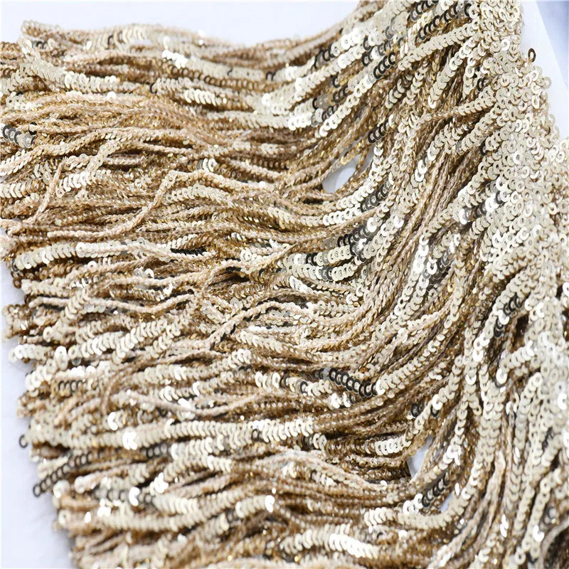 1 yard sequins Tassel Fringe for sewing in clothes decorative trimmings 17cm