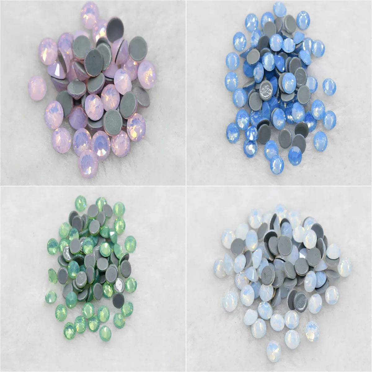 Opal green pink blue strass Hotfix Rhinestones flatback crystals beads for iron on needlework   glitters