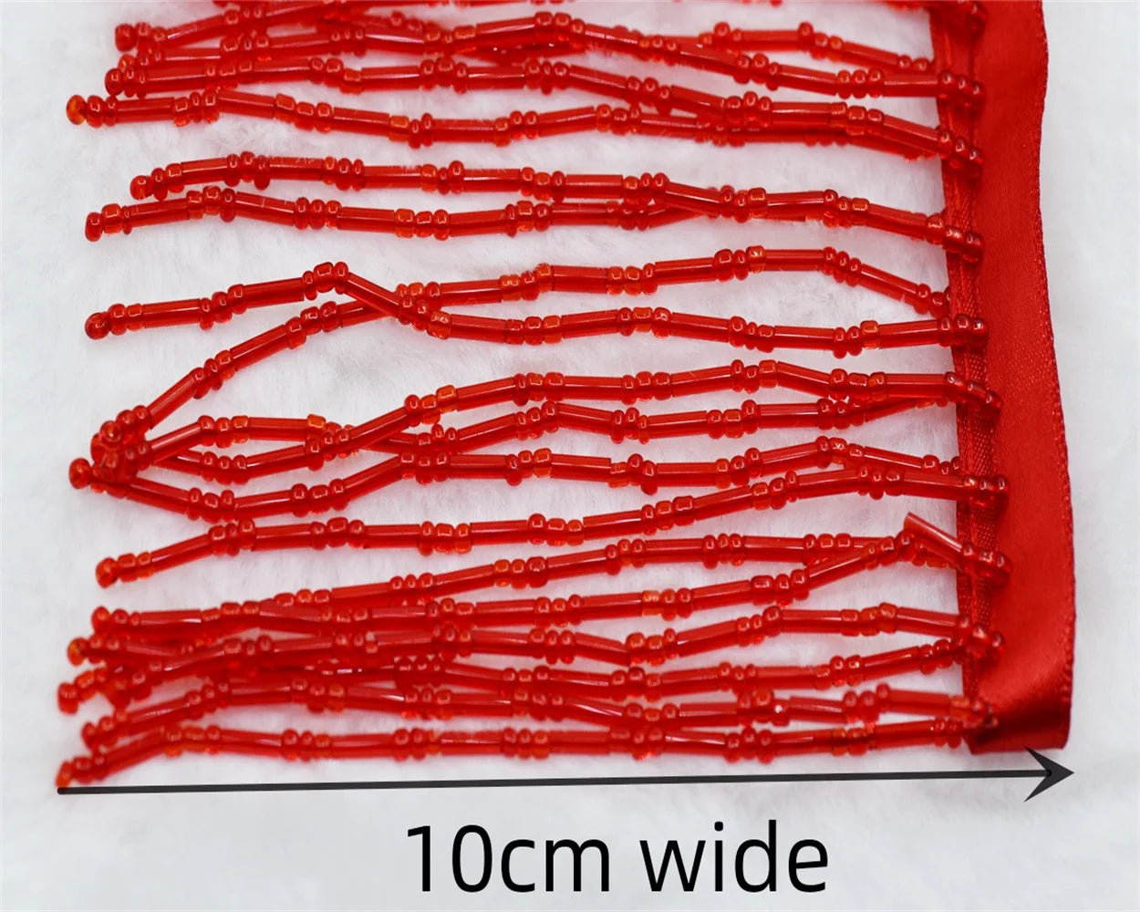 5 yards Bulk wholesale glass bead fringe tassels sewing articles for sewing 10cm