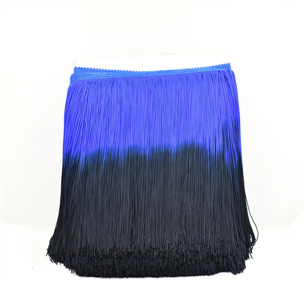 20cm Fringe Tassel Latin Trimming Dip Dye Omble Rayon Macrame Lace Samba DanceWear Trimming Sewing Trims mixed color