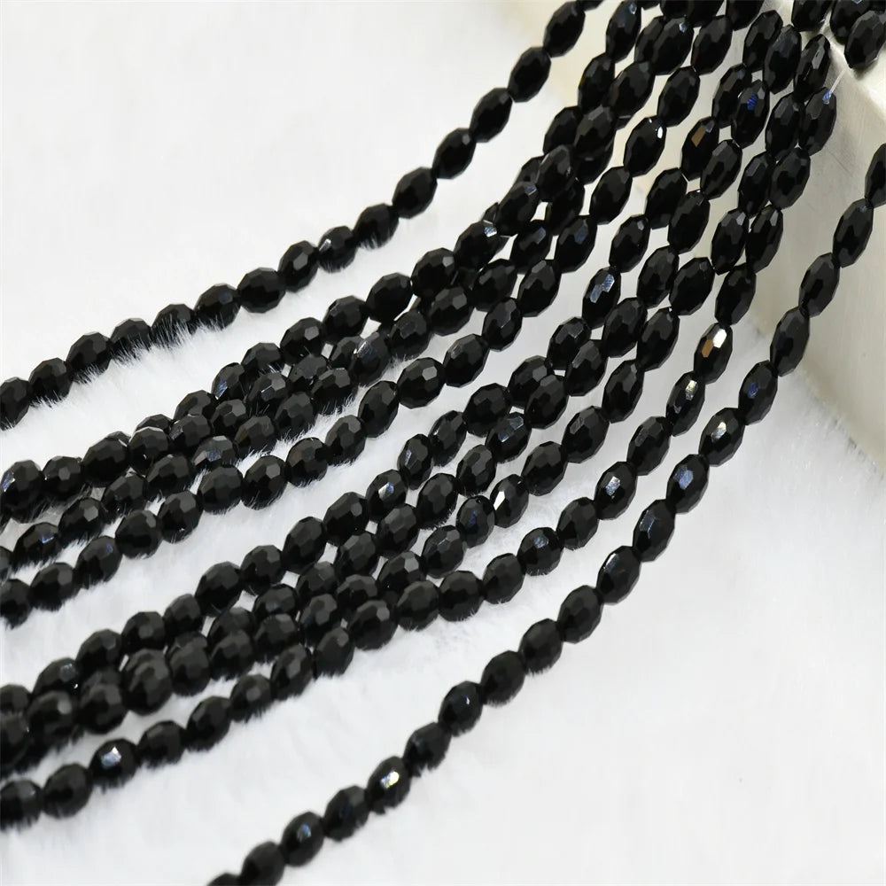 680pcs 10 strand Faceted Glass Crystal 4x6mm drum Crystal clear Bicone Beads Jewelry Making  DIY Needlework Accessories