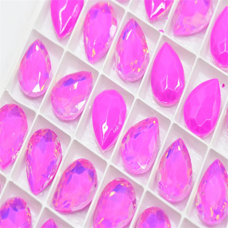 NEW  color Purple mist Glass Pointback  rhinestones crystal stones to make crafts  Jewelry Making