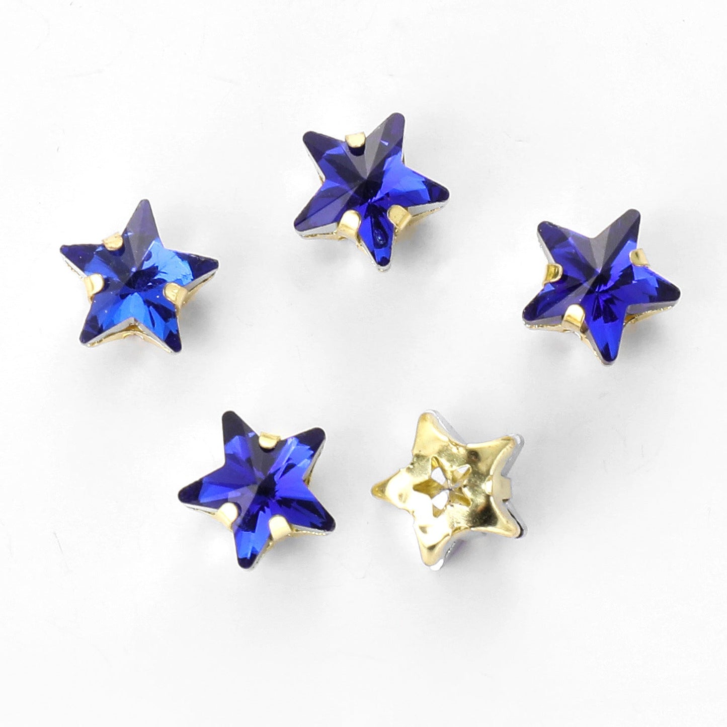 10mm Star Crystal Plated Rhinestone Glue On Stars Multiple Color Glass Beads Jewelri Make 100pcs